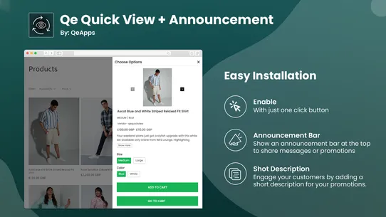 Qe Quick View + Announcement screenshot