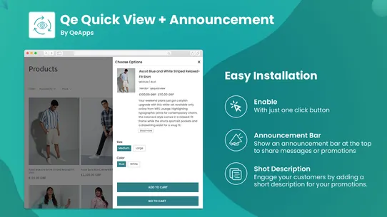 Qe Quick View + Announcement screenshot