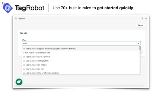 TR: Auto Tag Orders, Customers screenshot