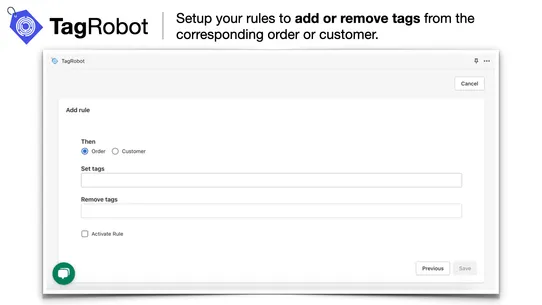 TR: Auto Tag Orders, Customers screenshot