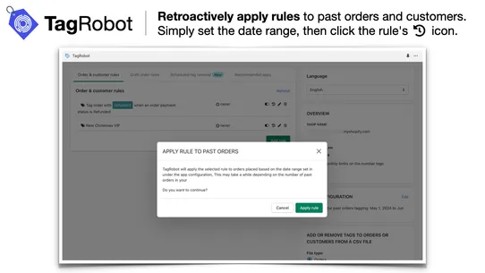 TR: Auto Tag Orders, Customers screenshot