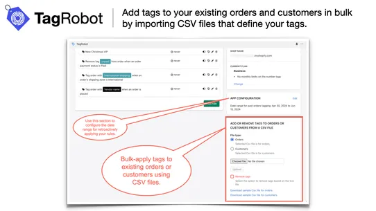 TR: Auto Tag Orders, Customers screenshot