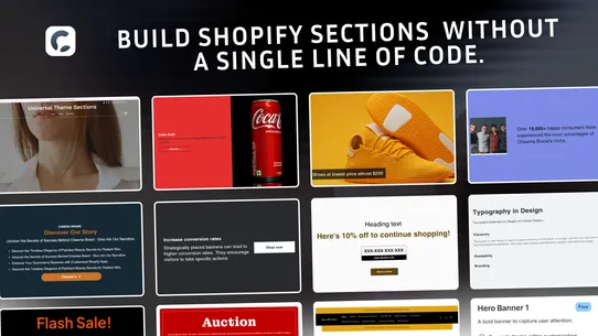 Universal Theme Sections screenshot