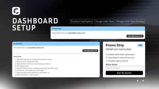 Universal Theme Sections screenshot