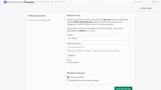 Block Redirect Users Ultimate screenshot