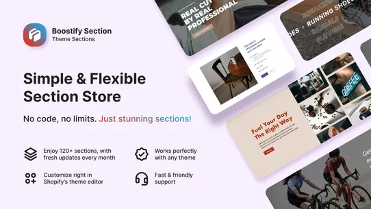 Boostify Sections screenshot