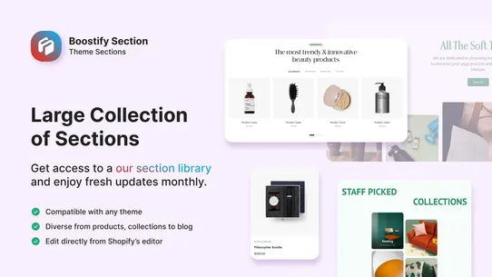 Boostify Sections screenshot
