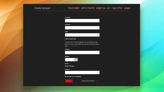 Pify Cart &amp; Customer Attribute screenshot