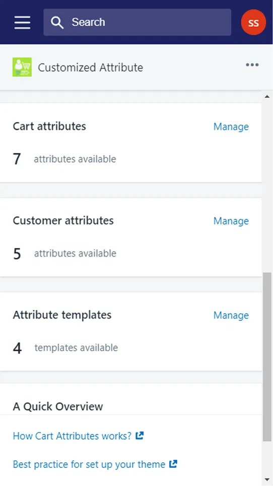 Pify Cart &amp; Customer Attribute screenshot