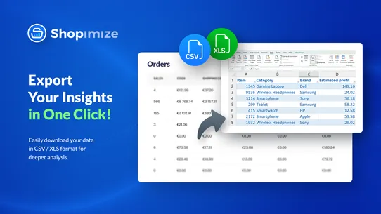 Shopimize ‑ Profit Analytics screenshot