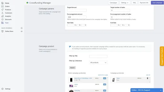 Crowdfunding Manager screenshot