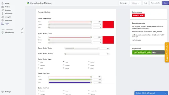 Crowdfunding Manager screenshot