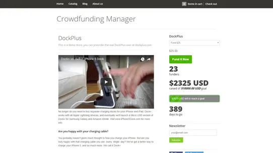 Crowdfunding Manager screenshot