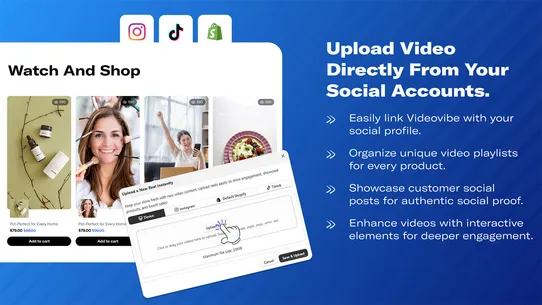 VideoVibe Shoppable UGC Video screenshot