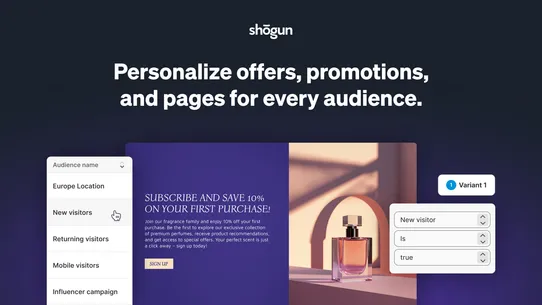 Shogun ‑ Personalization screenshot