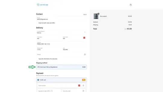 Parcely.app screenshot