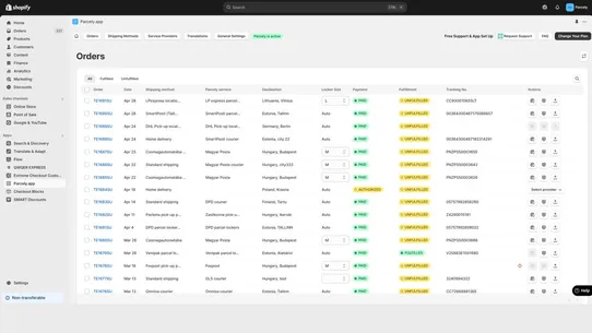 Parcely.app screenshot