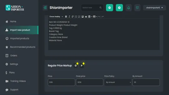 ShionImporter Fashion Dropship screenshot