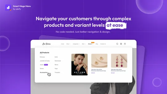 Qikify Mega Menu &amp; Navigation screenshot