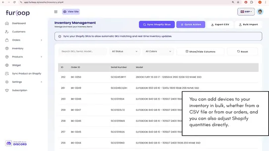Furloop Trade‑in Software screenshot
