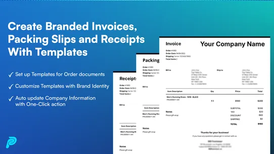 Pullush Order Printer, Invoice screenshot