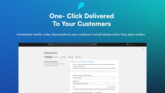 Pullush Order Printer, Invoice screenshot