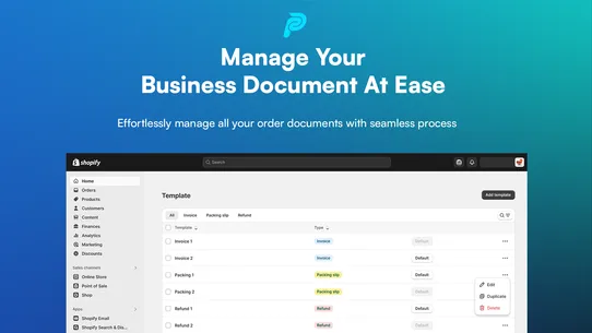 Pullush Order Printer, Invoice screenshot