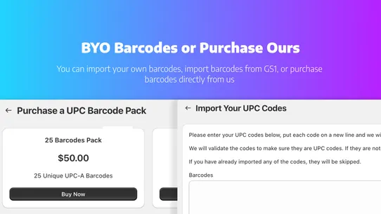 Dragon UPC Barcodes Manager screenshot