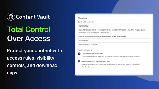 Digital Product Subscriptions screenshot