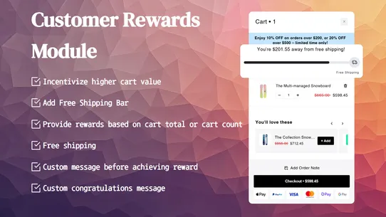 Fox Cart Drawer &amp; Cart Upsell screenshot