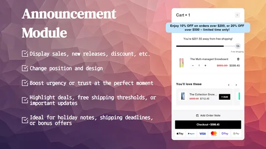 Fox Cart Drawer &amp; Cart Upsell screenshot