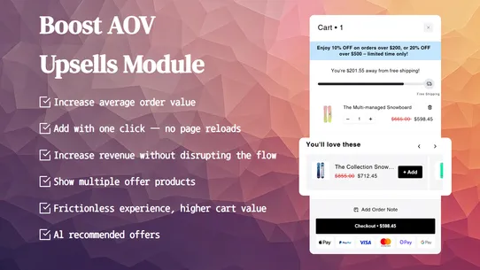 Fox Cart Drawer &amp; Cart Upsell screenshot