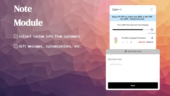 Fox Cart Drawer &amp; Cart Upsell screenshot
