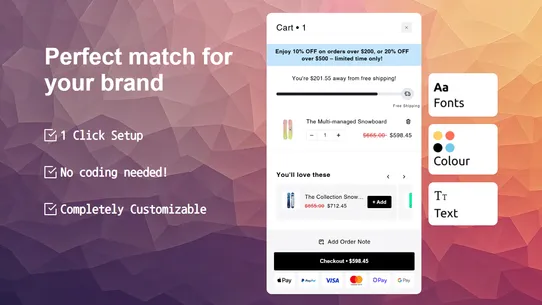 Fox Cart Drawer &amp; Cart Upsell screenshot
