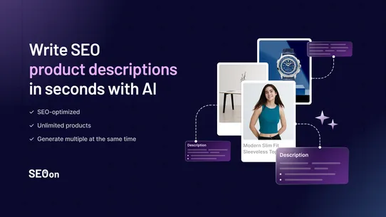 SEO On: AI Product copy screenshot