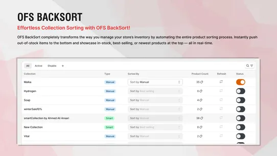 OFS BackSort screenshot