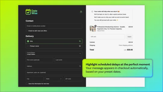 DateWise ‑ Scheduled messaging screenshot