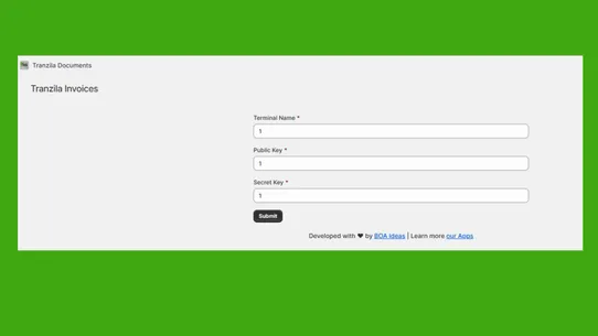 Tranzila Paytech Invoice screenshot
