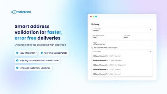 endereco Address Validation screenshot