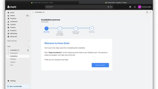 InnexDATA ‑ Tracking with GTM screenshot