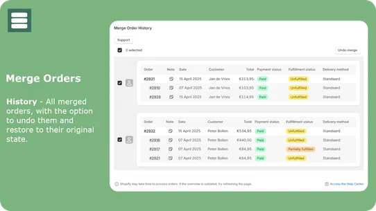 Voodux Extended Orders screenshot