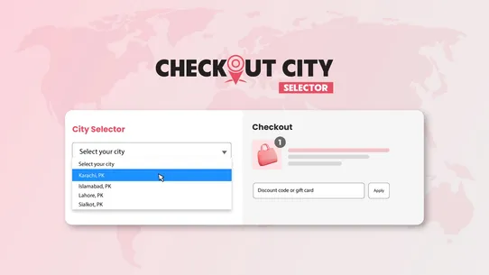 Checkout City Selector screenshot