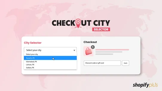Checkout City Selector screenshot