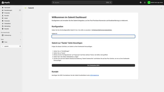 salenti Checkout Marketing screenshot
