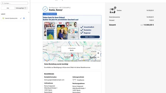 salenti Checkout Marketing screenshot