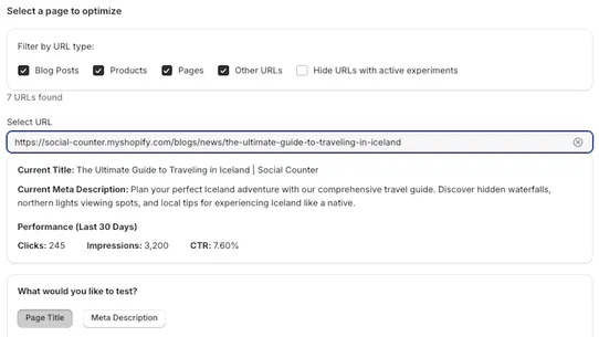 BlueWolf ‑ SEO A/B Tester screenshot