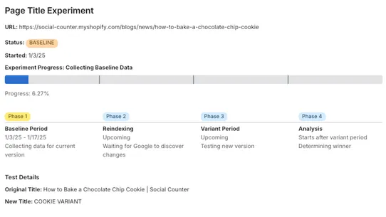 BlueWolf ‑ SEO A/B Tester screenshot