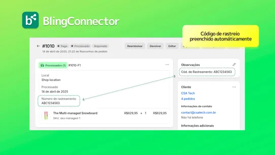 BlingConnector ‑ Rastreamento screenshot