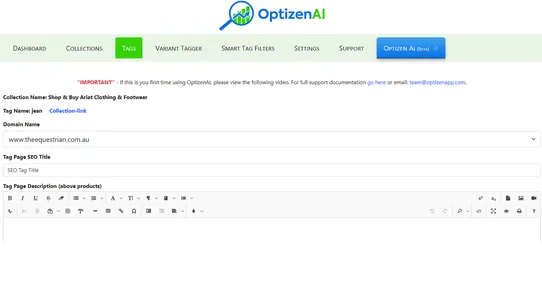 OptizenAI ‑ SEO &amp; AI Tools screenshot