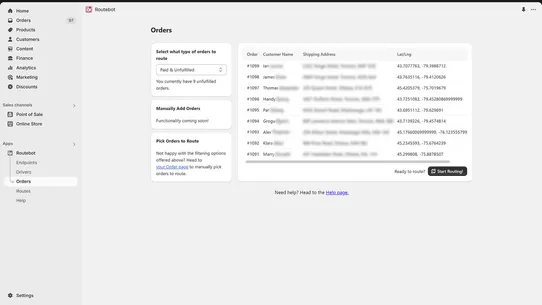 RouteBot: the Delivery Planner screenshot
